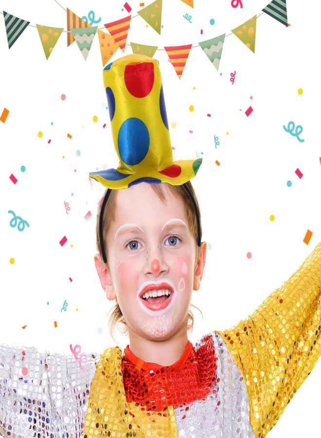 HEALEEP Dot Clown Top Hat Headband: Halloween Carnival Circus Costume Cap - Funny Performance Props Parties Accessories - Image 4